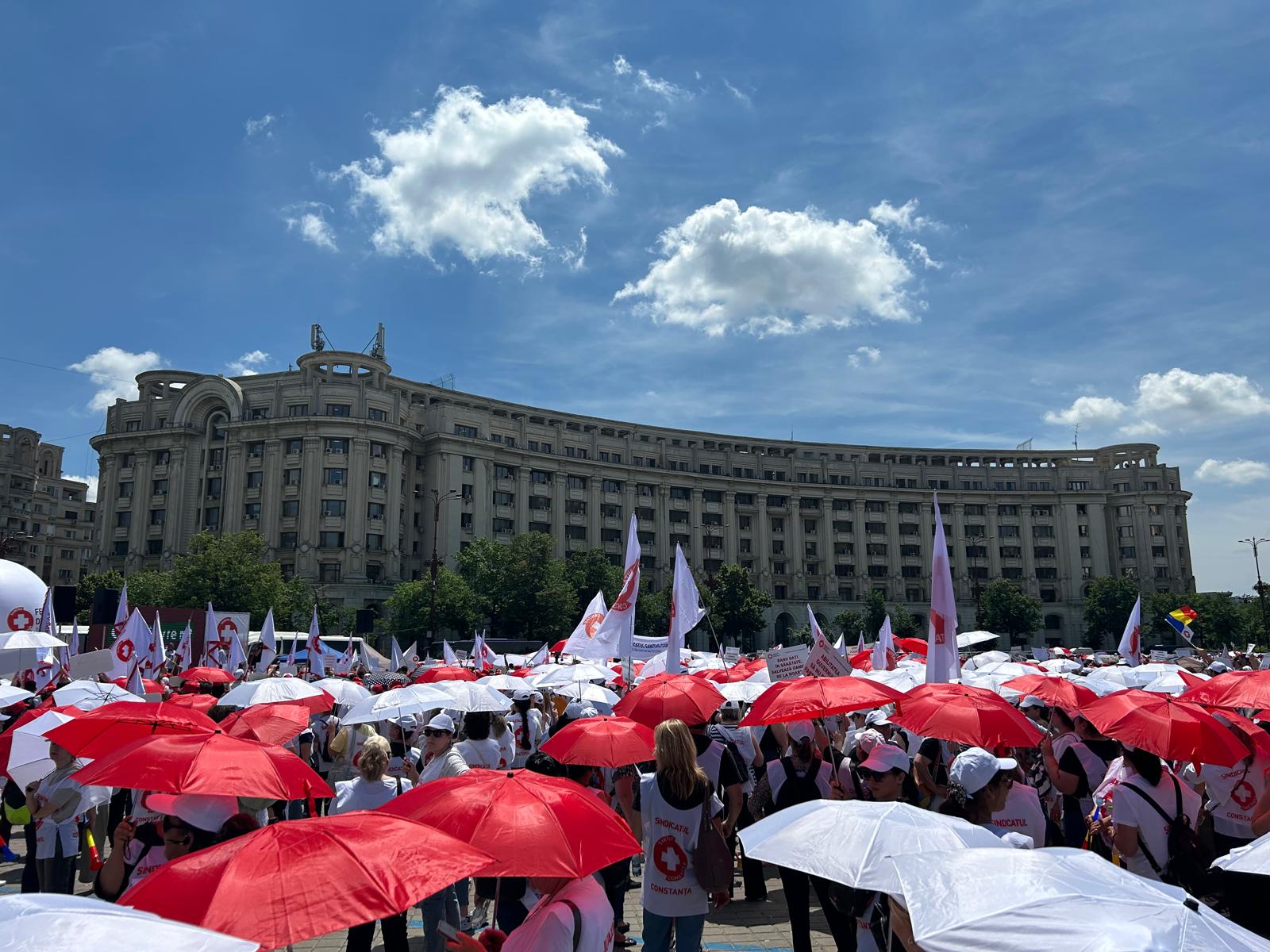 Protestul sindicaliștilor din sănătate la București