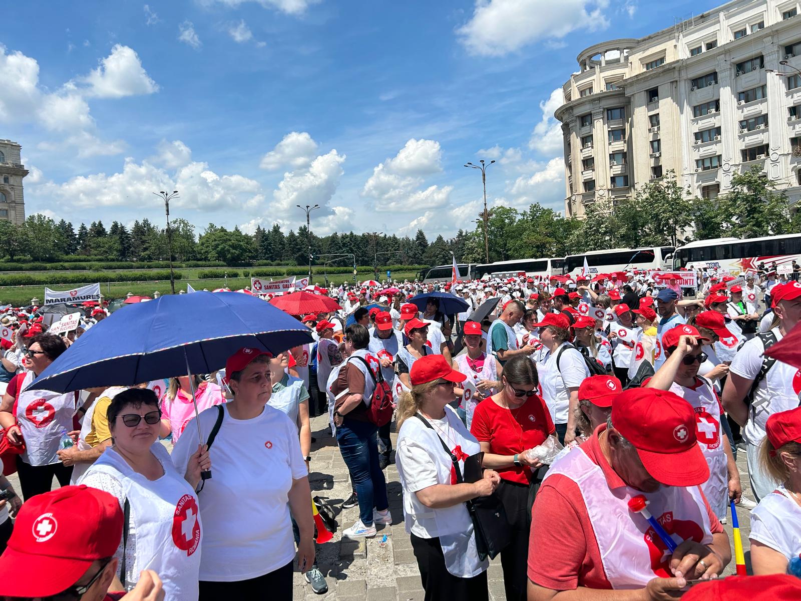Protestul sindicaliștilor din sănătate la București